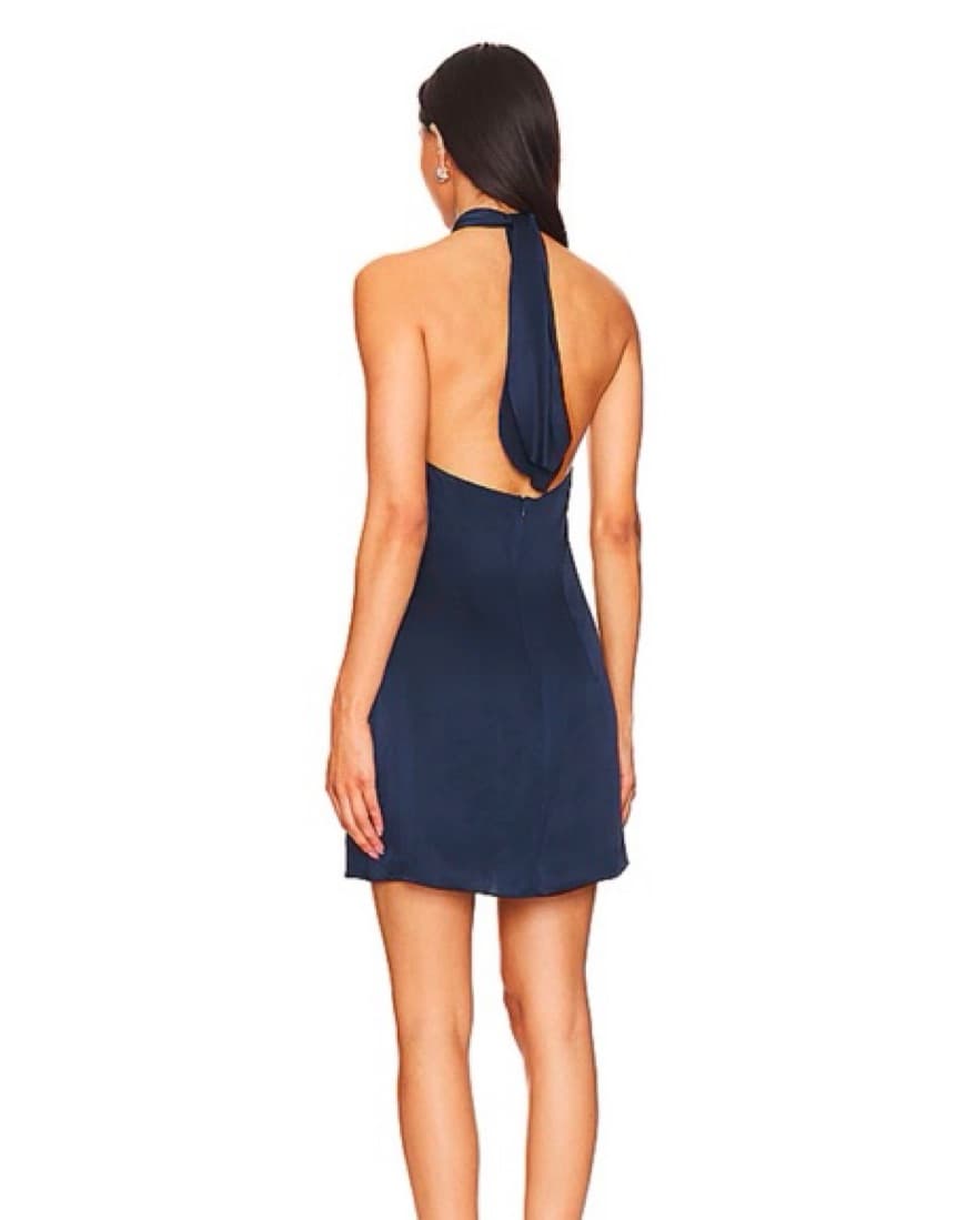 Amanda Uprichard Jade Mini Dress In Ink - Image 4