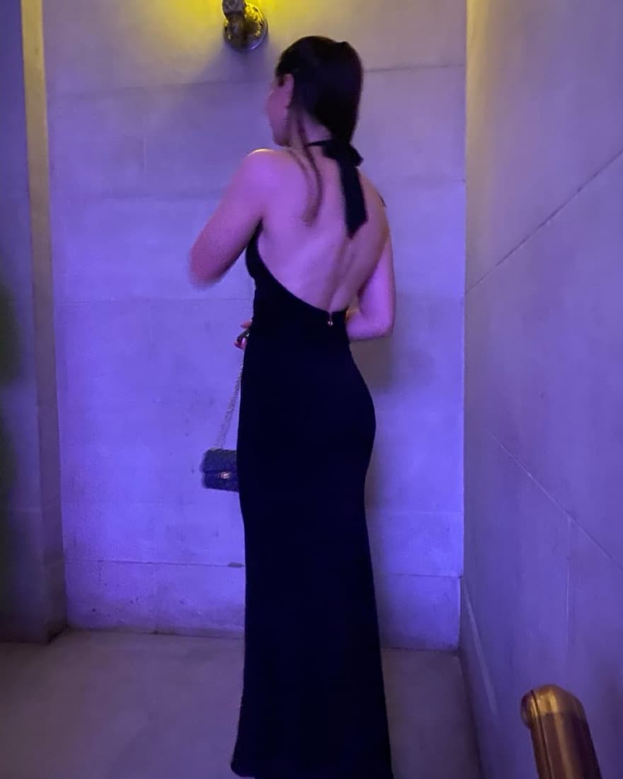 Black Nookie Halter Gown - Image 3