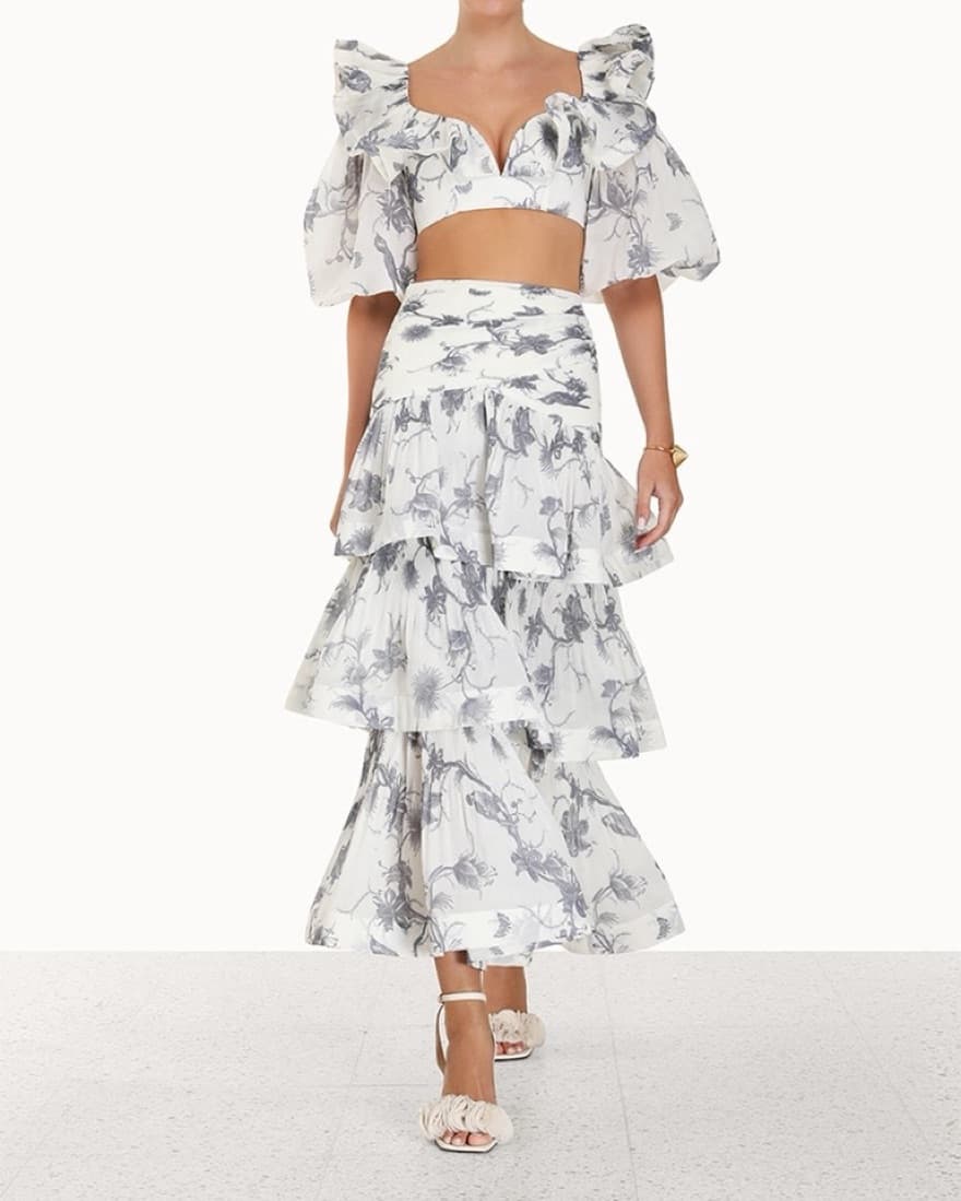 Zimmermann Pleated Tiered Skirt - Image 2