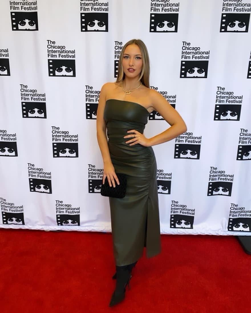 Dark Green Faux Leather Dress  - Image 3
