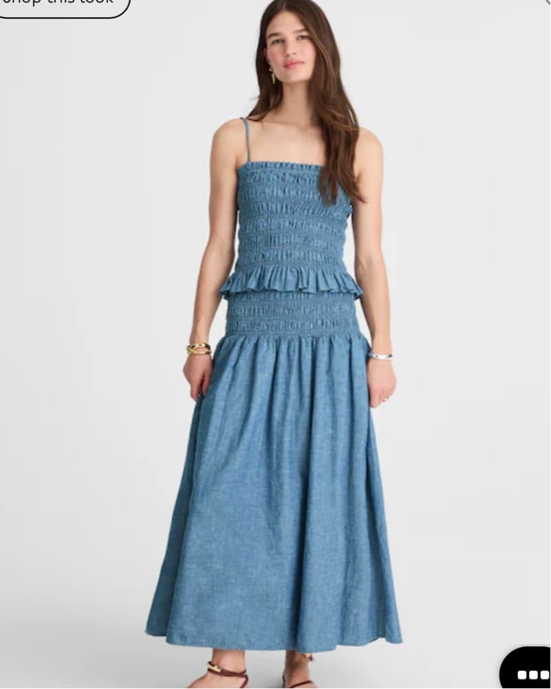 Madewell Ruched Denim Skirt Set  - Image 5