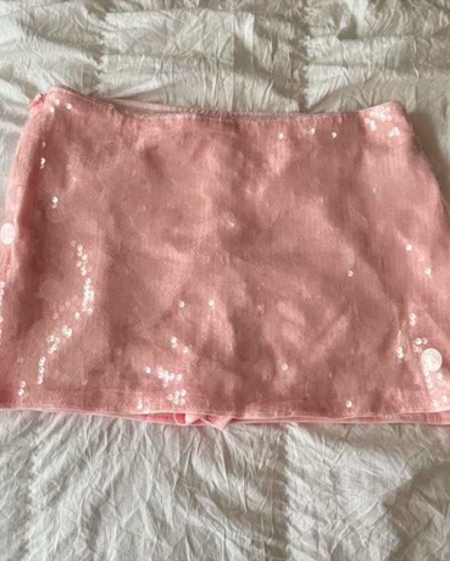 Pink Sequin Skirt - Image 2