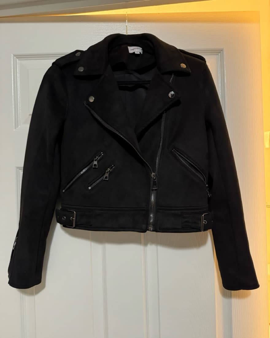 Superdown Black Suede Jacket - Image 1