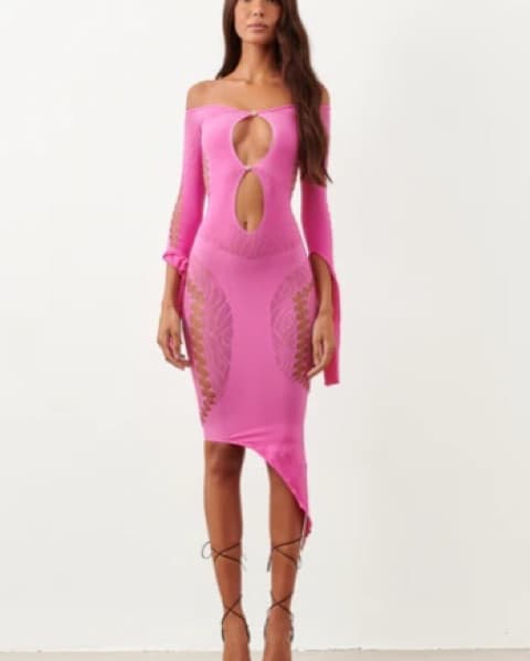 Pink Charlotte Poster Girl Dress - Image 2