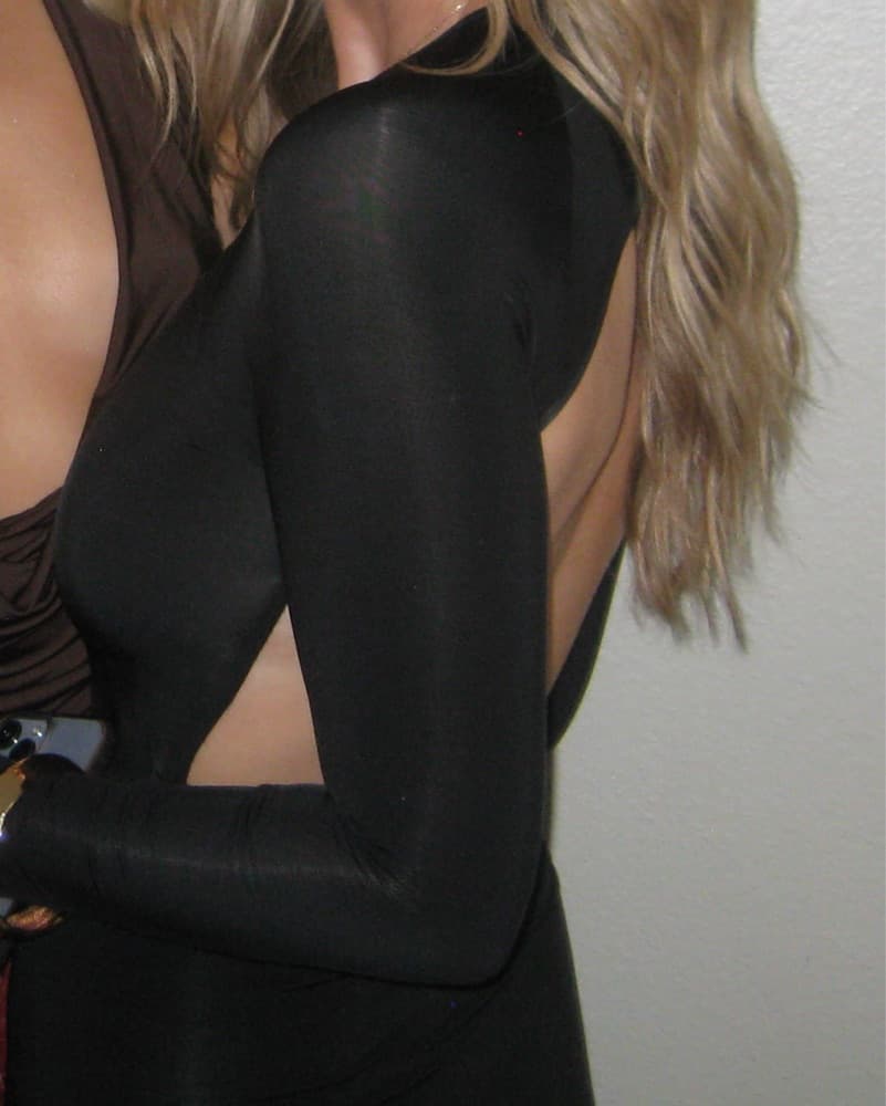 Black Mango Open Back Maxi Dress - Image 5