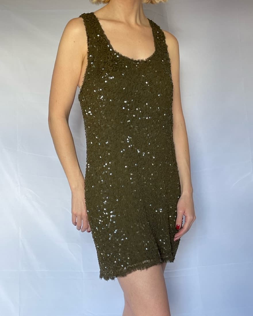 Alice + Olivia Sequin Cocktail Dress - Image 4