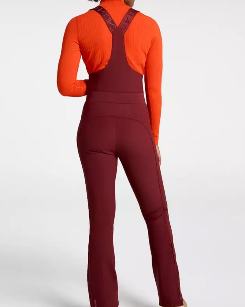 Maroon & Orange Ski Bib Set - Image 2