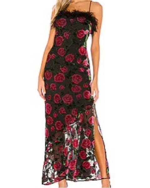 NBD Floral feather Maxi Dress - Image 4