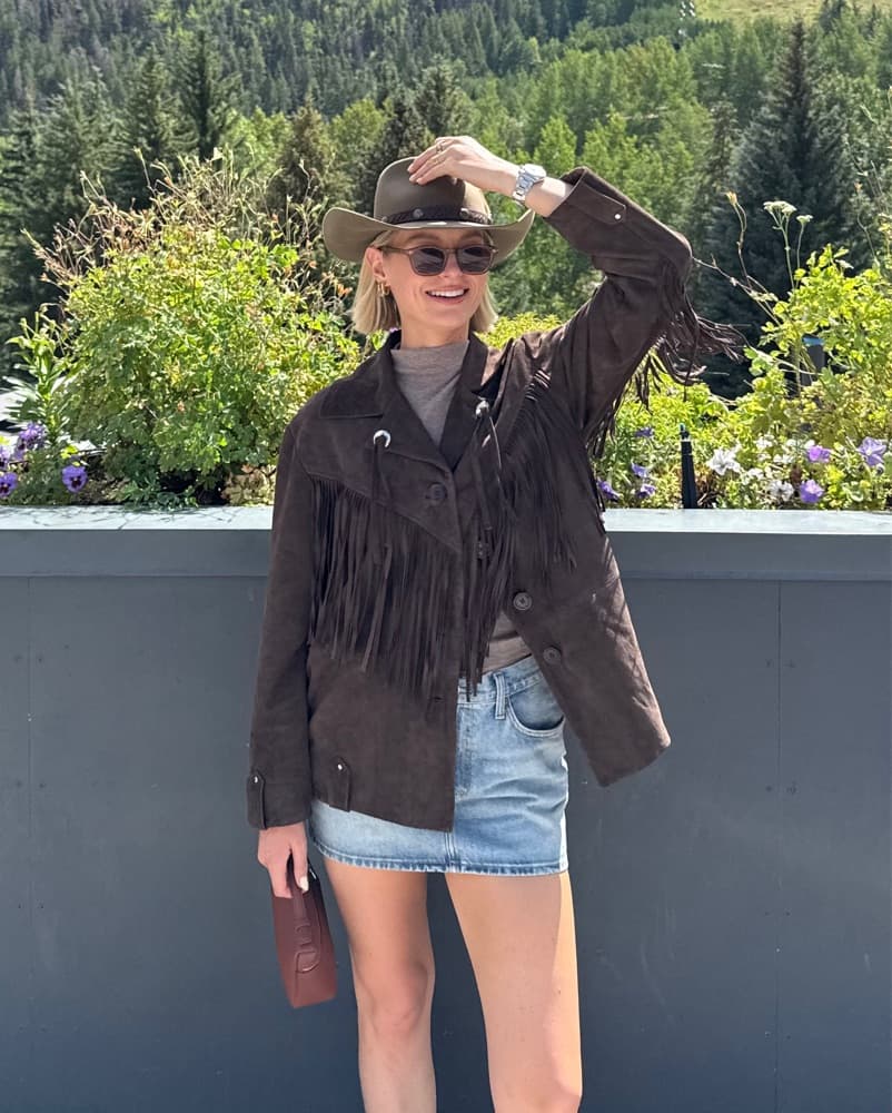 LAMARQUE BROWN SUEDE LEATHER JACKET - Image 3