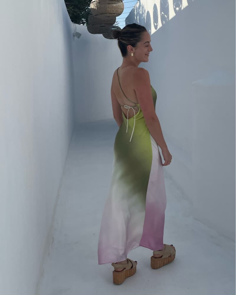 Zara Tie Dye Long Gown With Open Back - Image 2