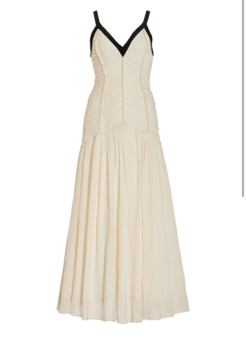 Off White Sea Midi Dress - Image 1