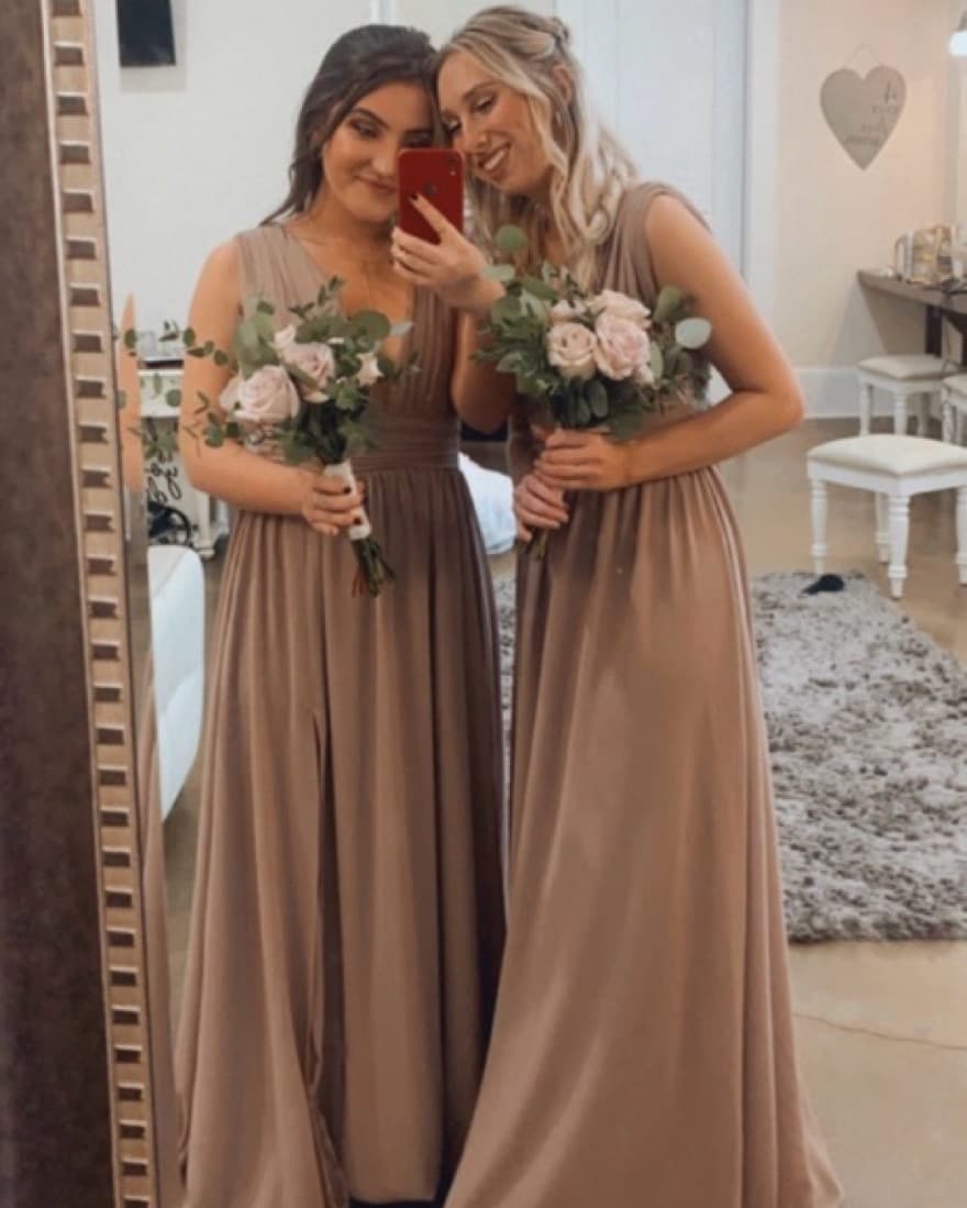 Neutral Formal Bridesmaid Wedding Dress  - Image 1