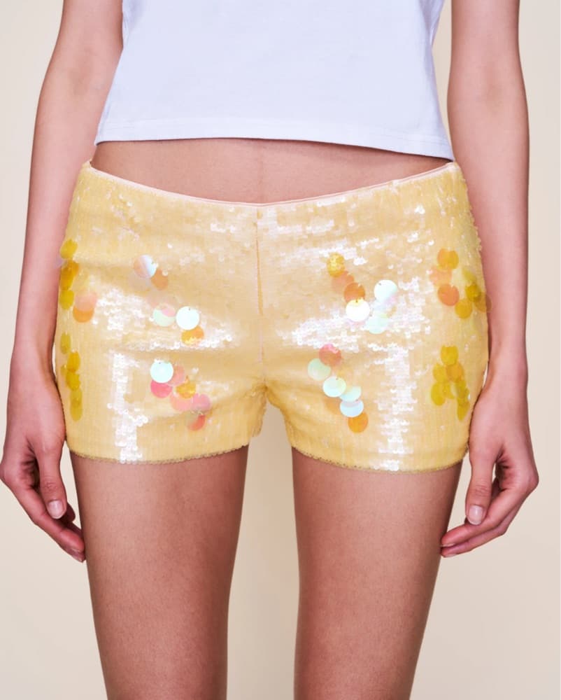 Danielle Guizio Sparkle Shorts - Image 1