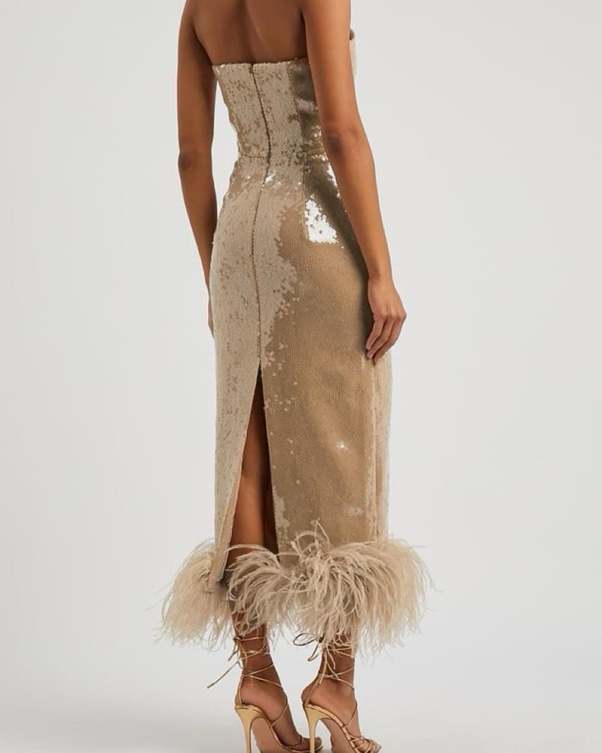 16arlington Minelli Feather-trimmed Sequ - Image 2