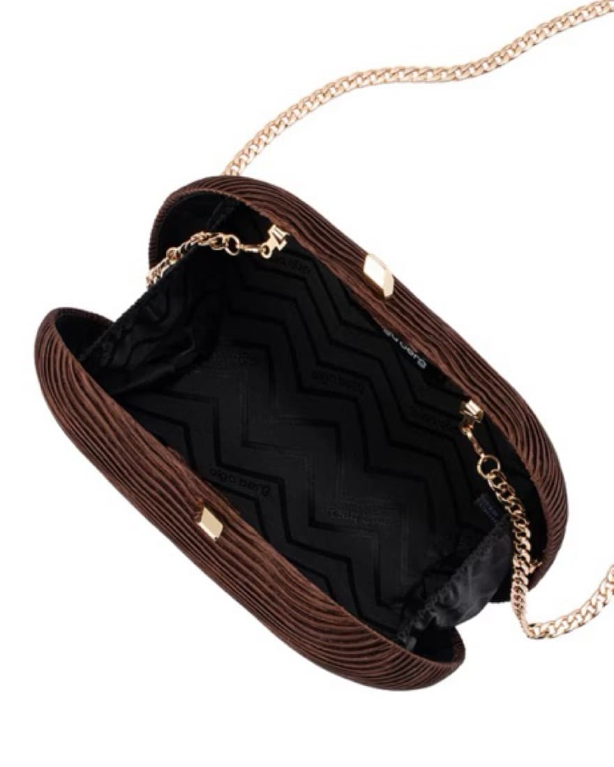 Olga Berg Brown Clutch - Image 3