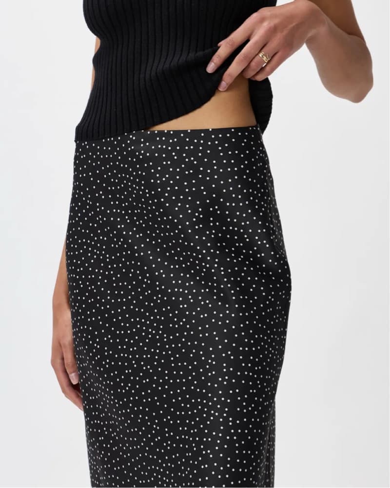 Black Polka Dot Maxi Skirt - Image 2