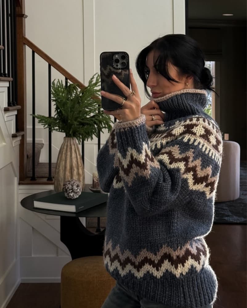 Helsa Fairisle Wool Sweater - Image 1