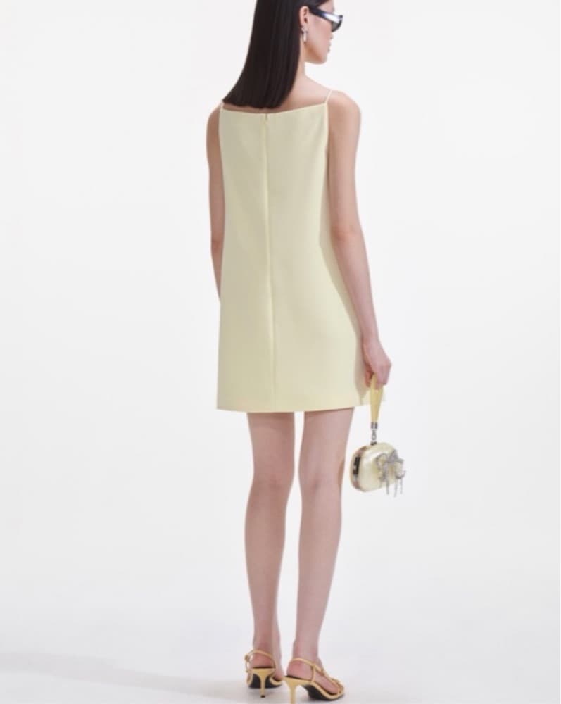 Self-Portrait Crepe Flower Mini Dress - Image 2