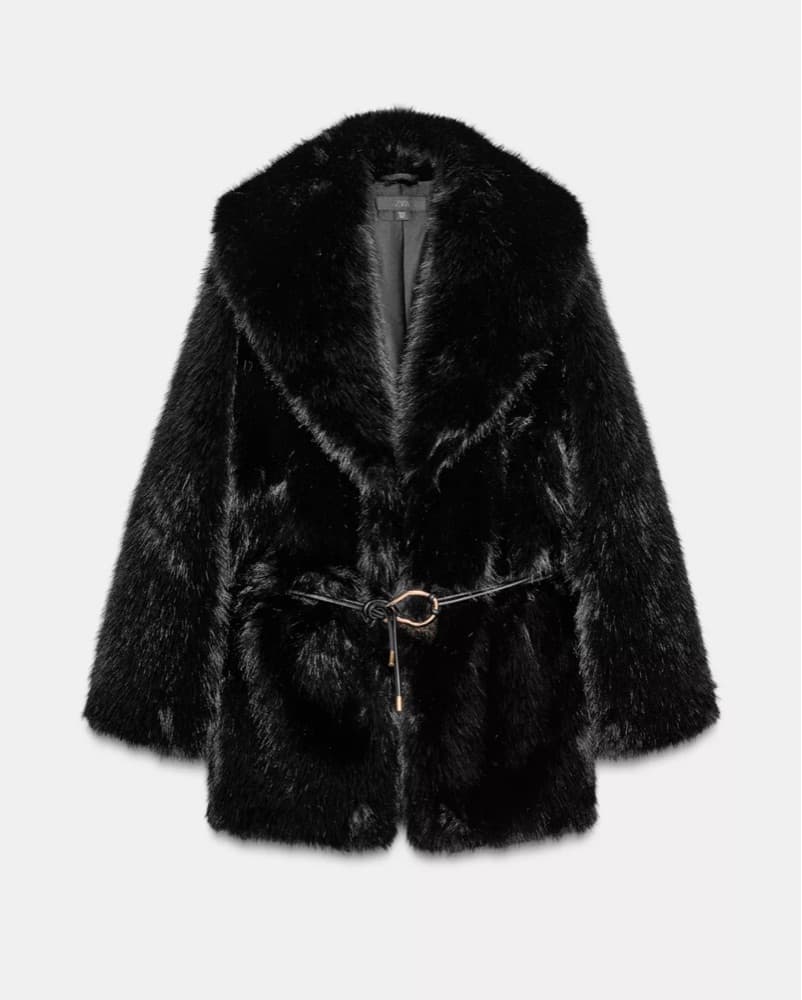 zara fur coat - Image 1