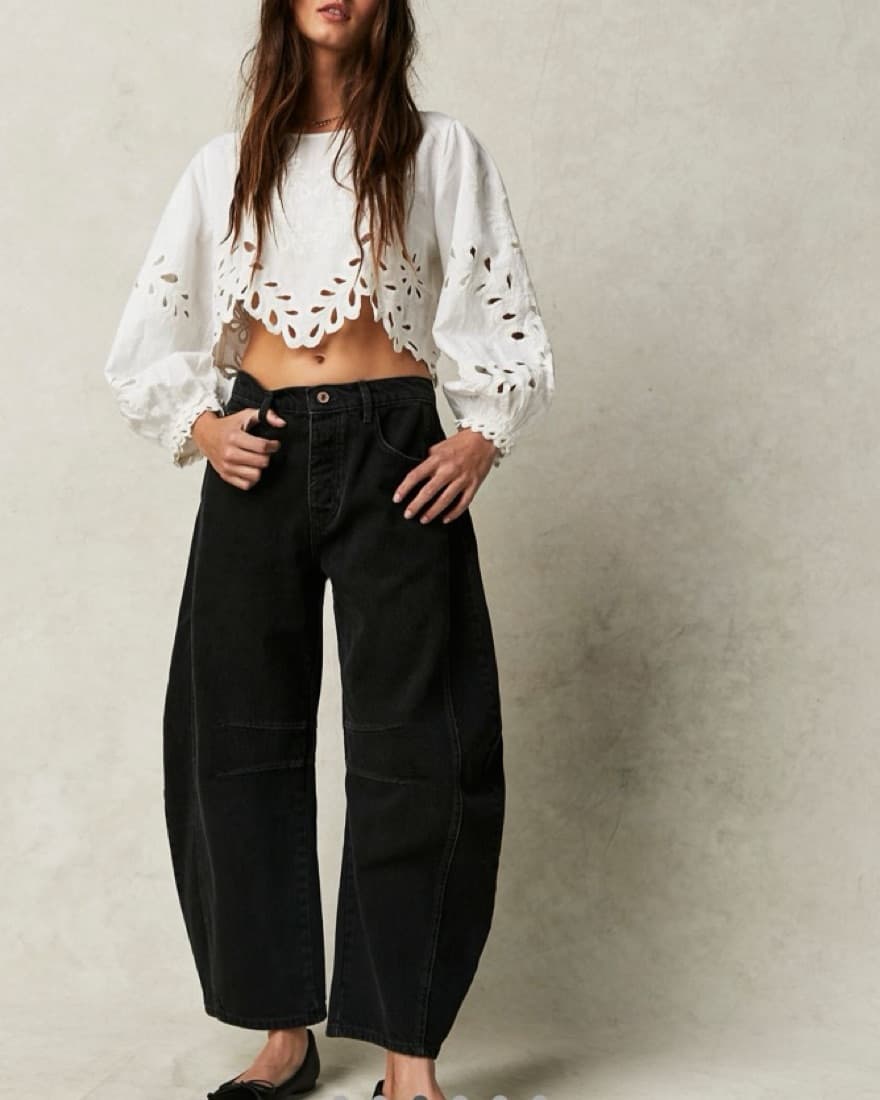 Free People We The Free Barrel Jeans - Image 1
