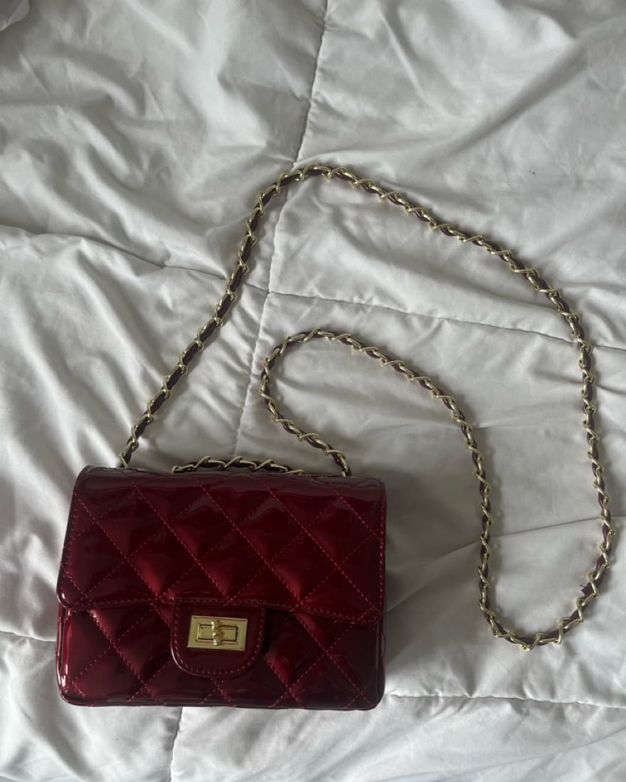 Red Quilted Bag - Image 2