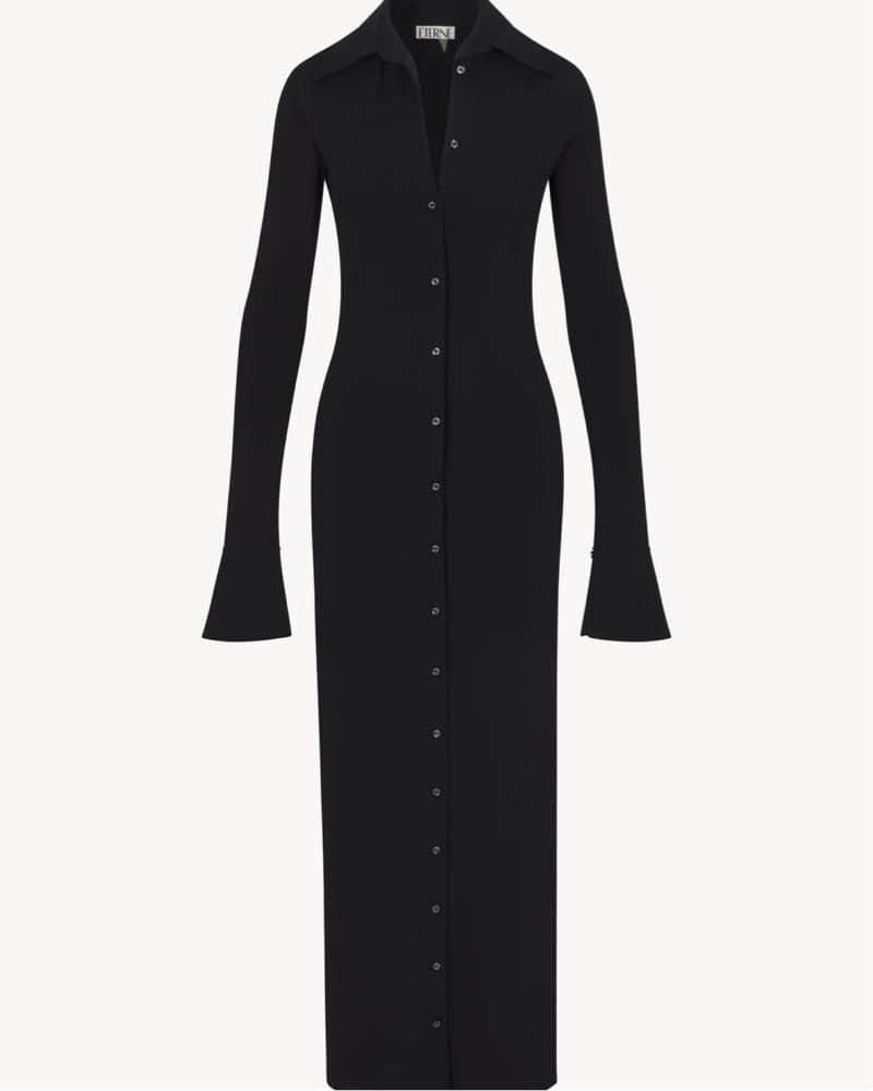 Sleek Black Evening Gown - Image 2