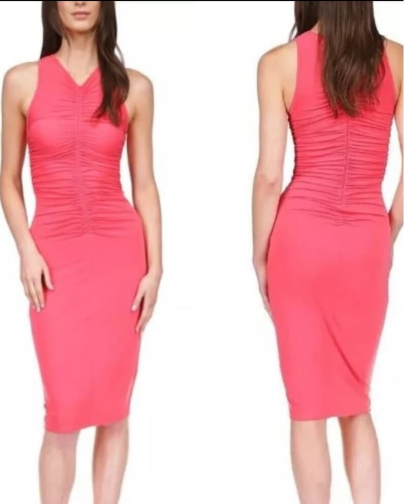 Vibrant Ruched Midi Dress - Michael Kors - Image 1