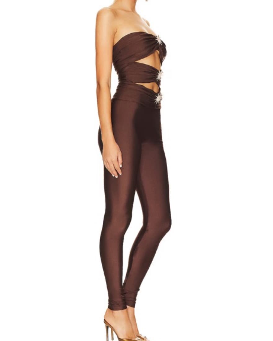Ronny Kobo Delrey Catsuit in Walnut - Image 3