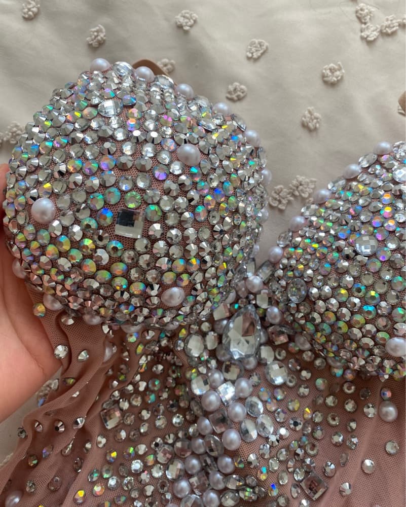 Dazzling Crystal-Embellished Bodysuit - Image 2