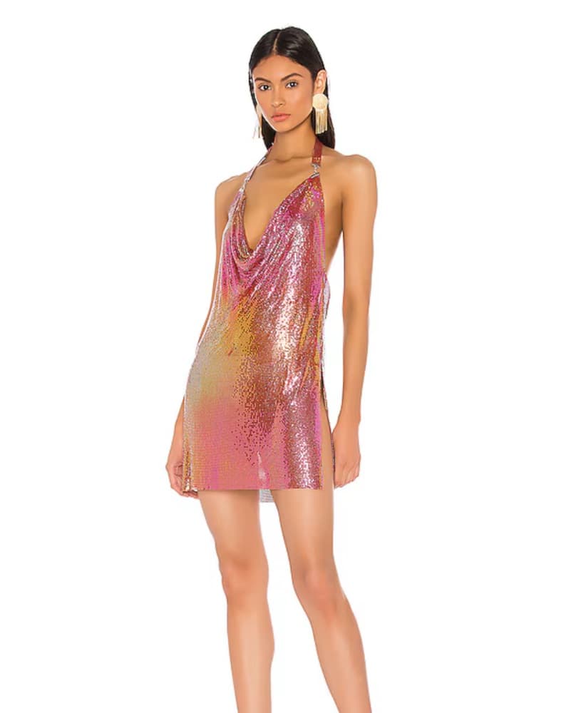 Paula Drape Mini Dress in Red - Image 1