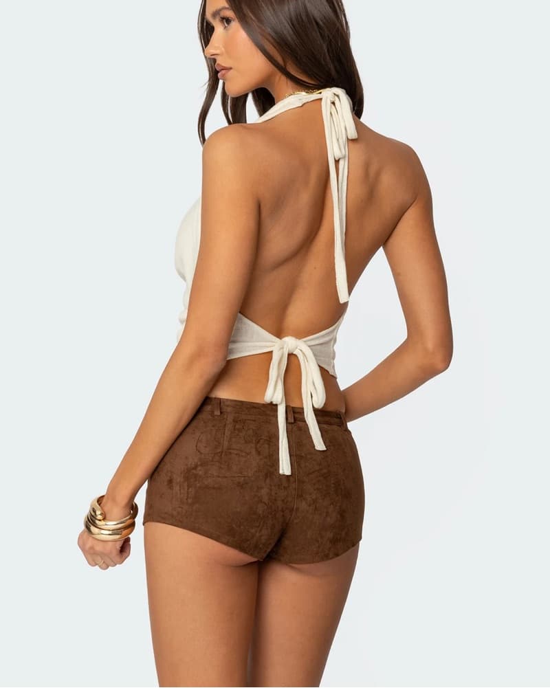 Beige Cowel Neck Top - Image 2