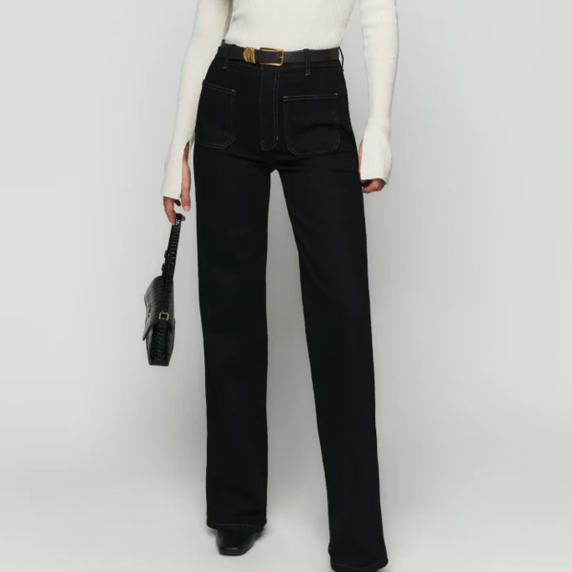Alyssa High Rise Jeans - Black - Image 3