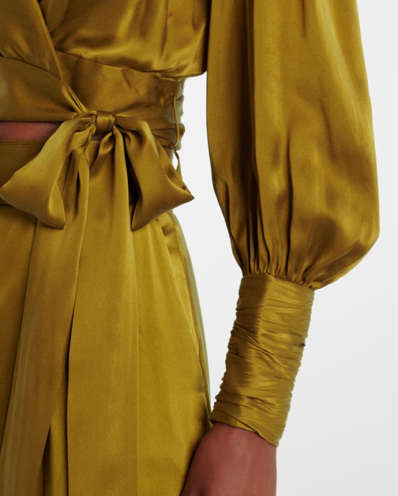 Captivating Silk Jumpsuit in Mustard - Image 4