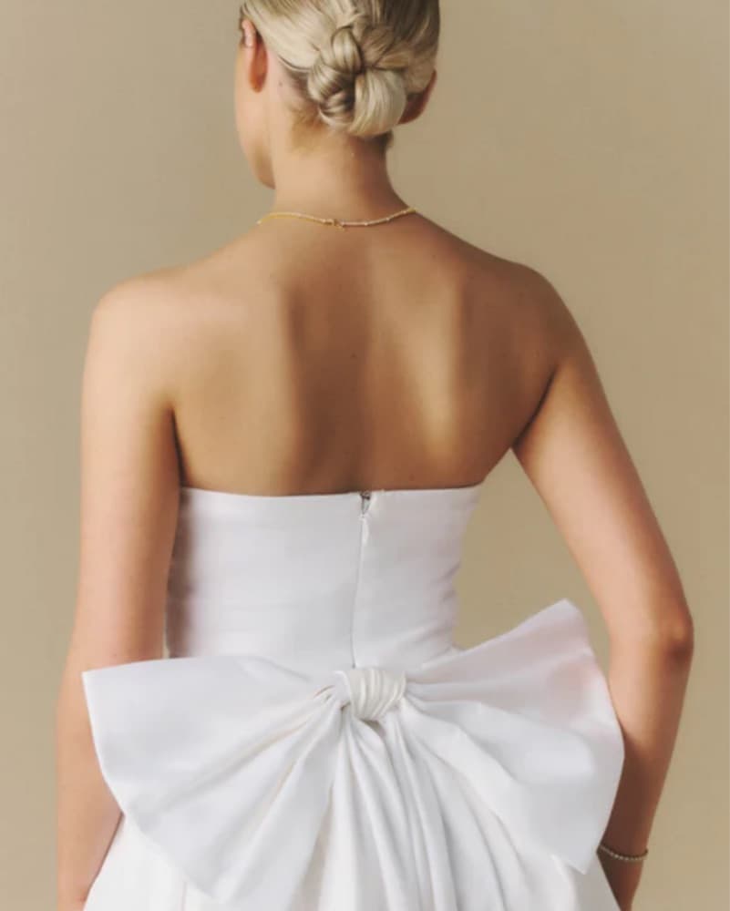 Timeless White Strapless Midi Dress - Image 3