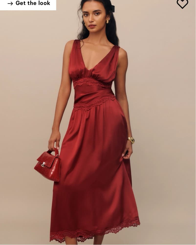 Reformation Stasia Midi Silk Dress  - Image 1