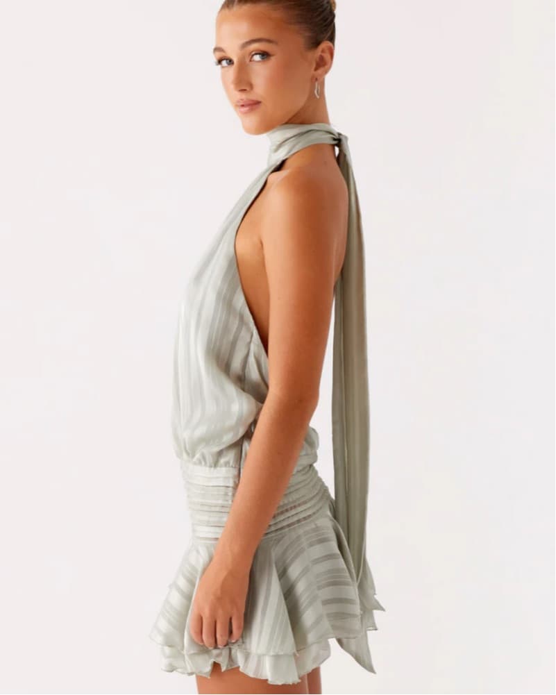 Peppermayo Halter Neck Ruffle Dress - Image 1