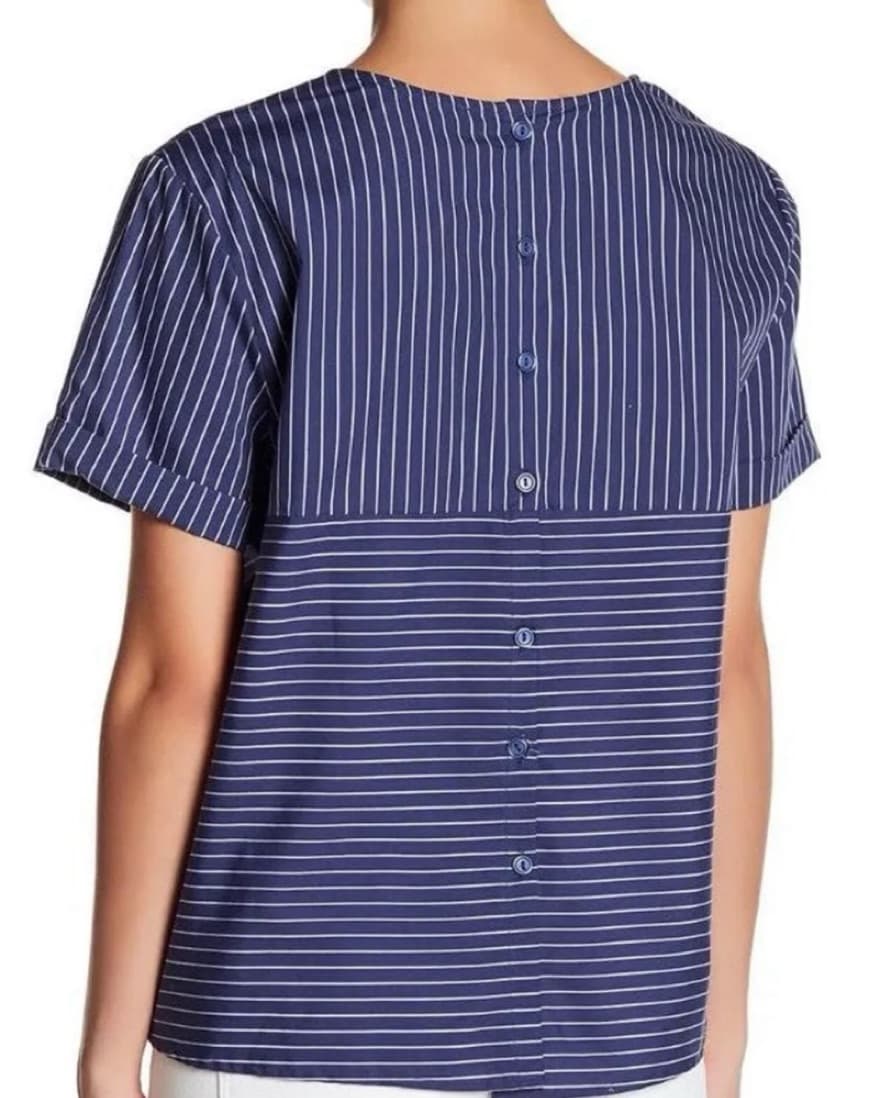 Navy Striped Twist Top - Image 2