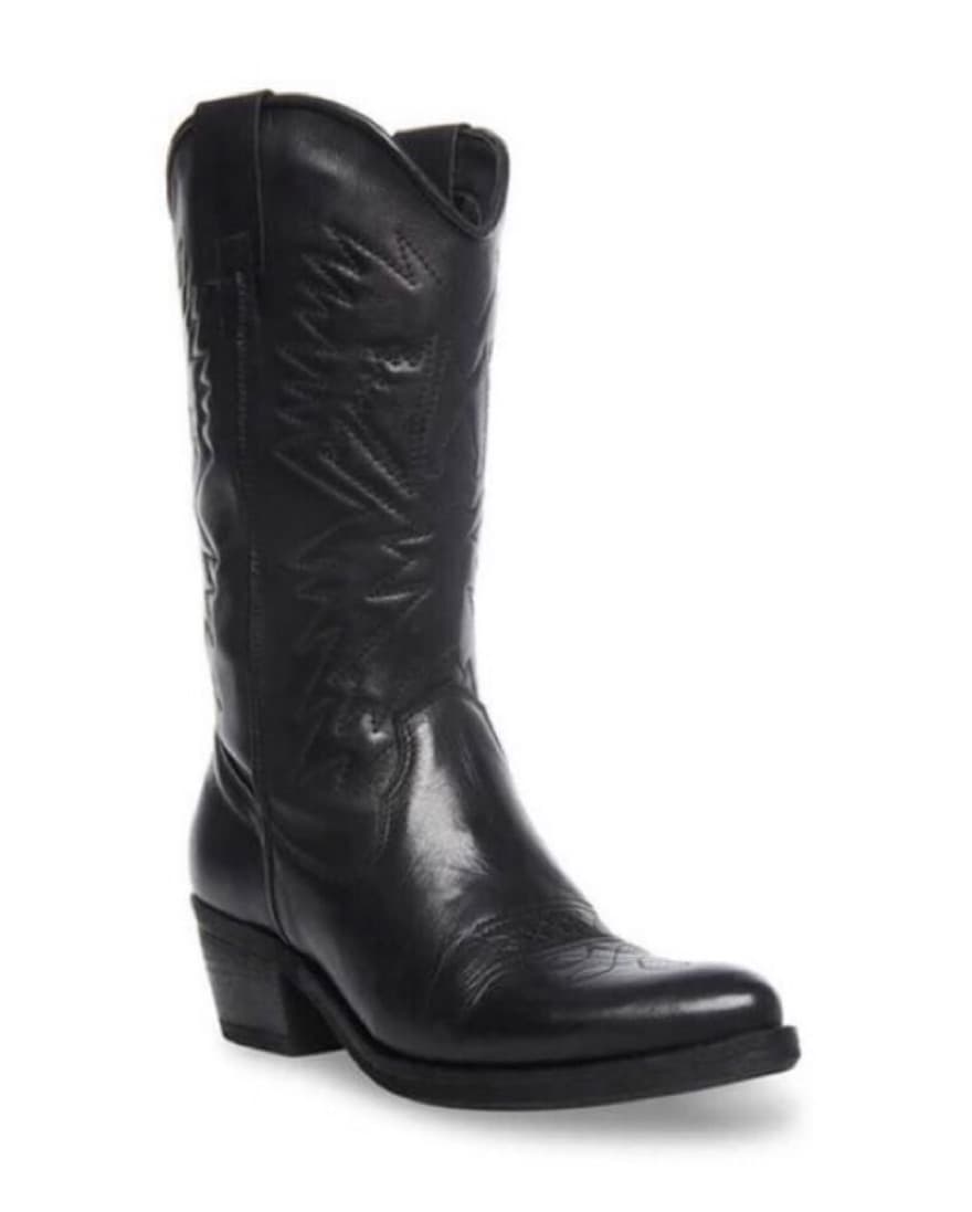 Black Steve Madden Cowboy Boots - Image 5