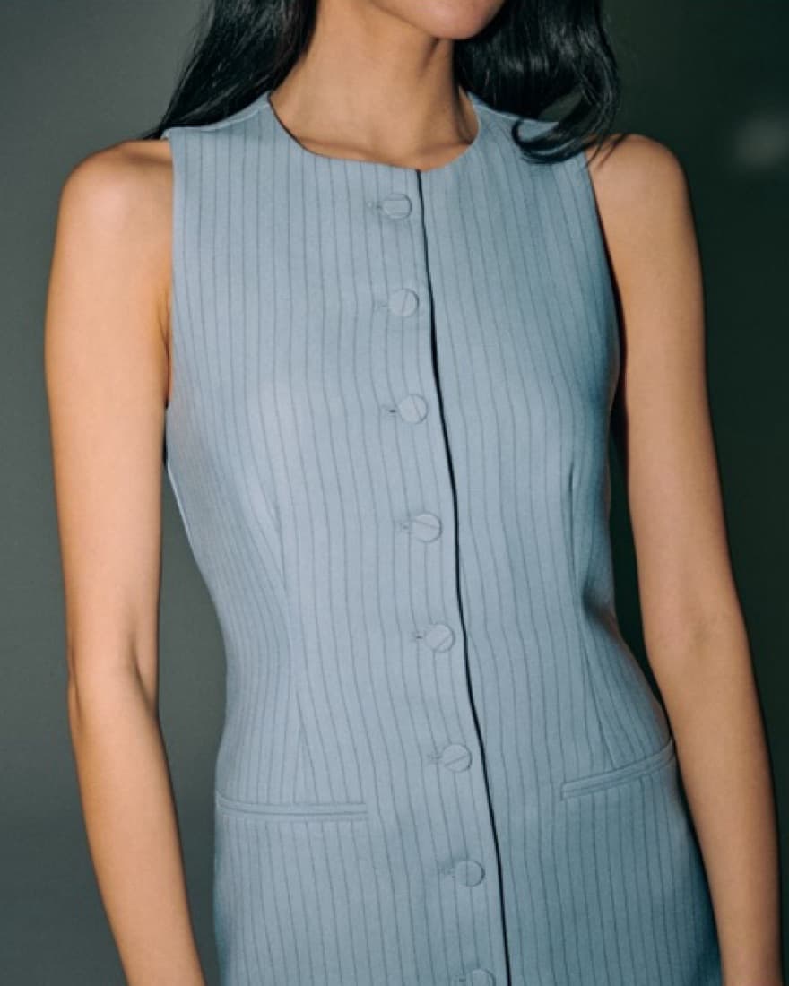Abercrombie Striped Blue Dress - Image 3