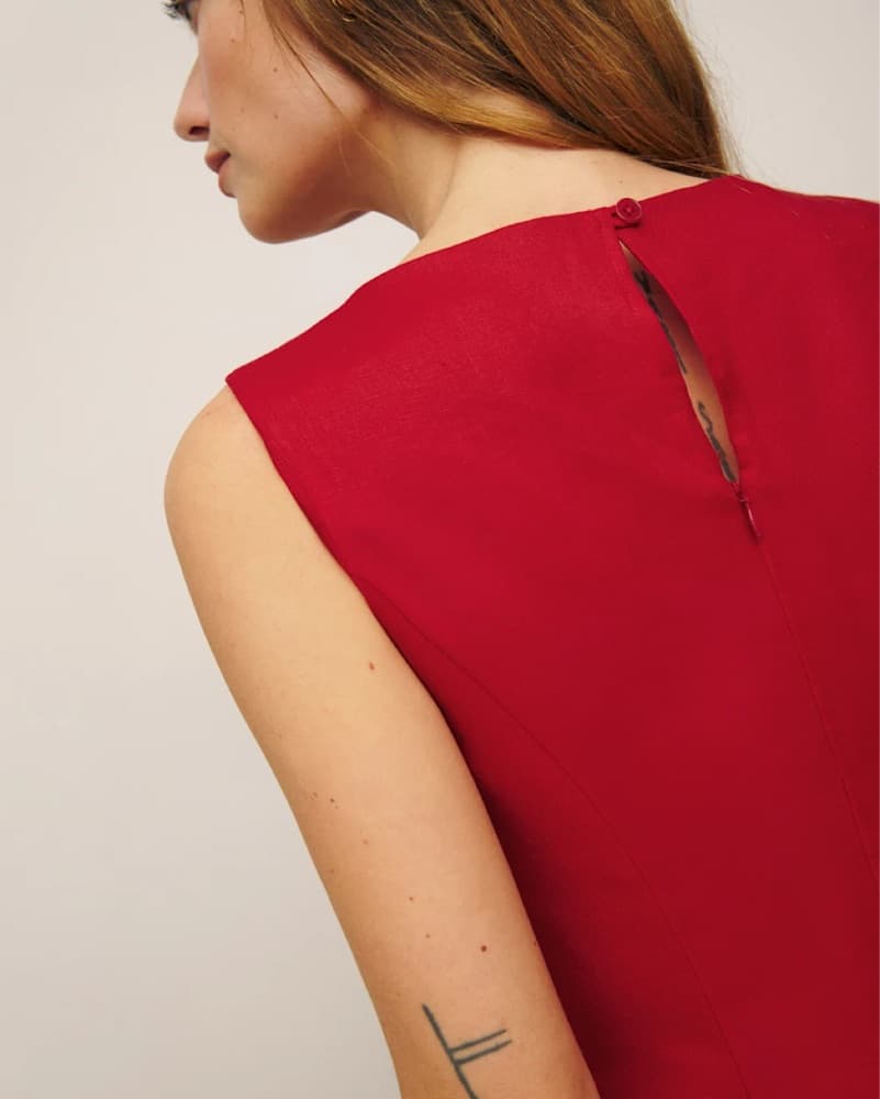 Reformation Citron Linen Mini Dress - Image 2