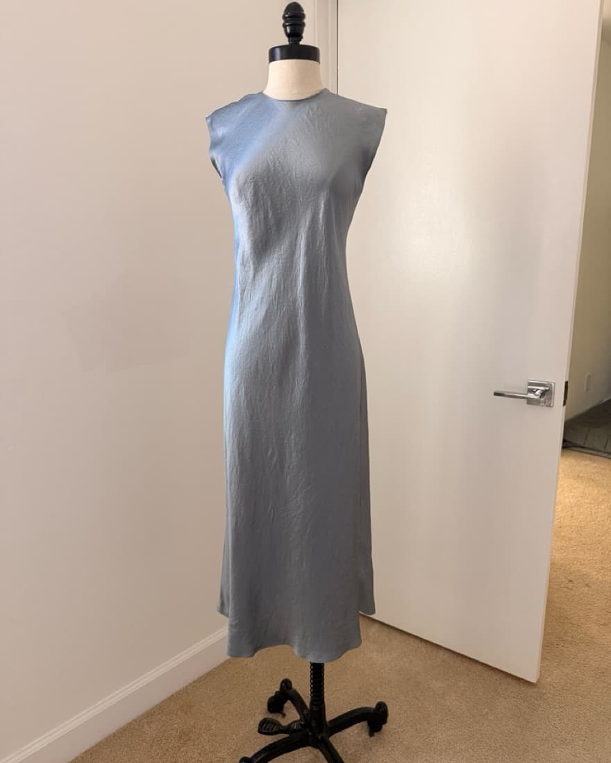Vince Satin Bias Cap Sleeve Dress - Image 1