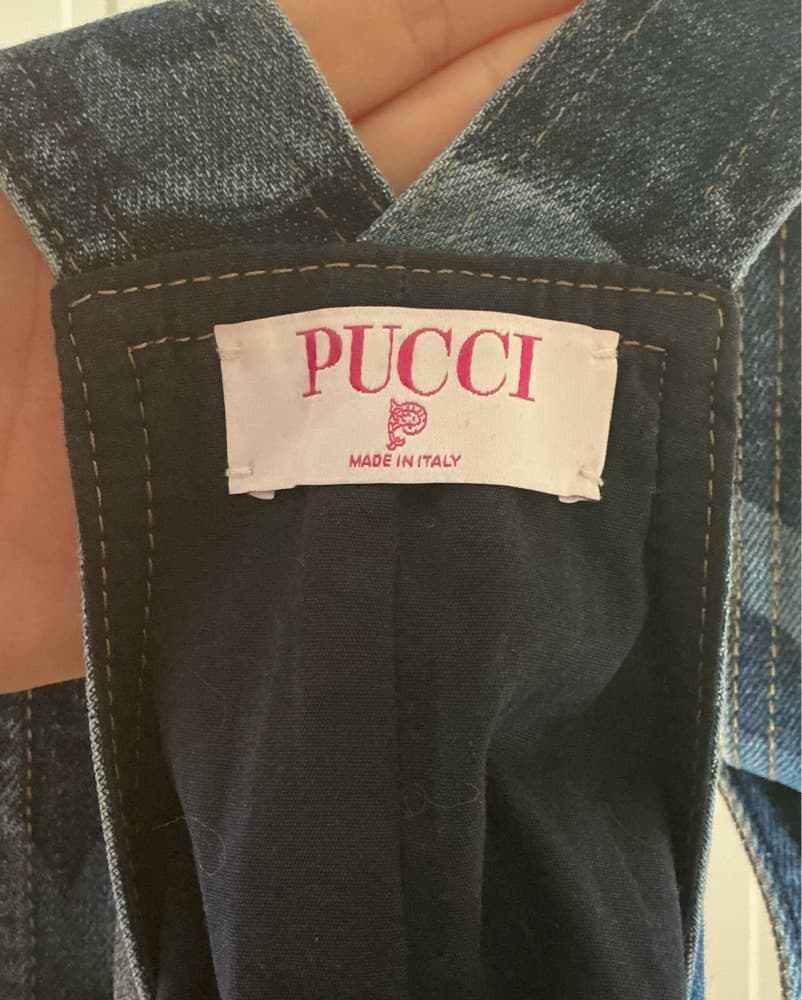 Pucci Marmo Print Denim Mini Dress - Image 3