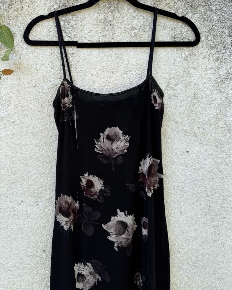 Prada Vintage 90s Floral Silk Dress - Image 3