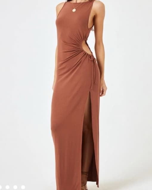 Rust Cutout Dress - Image 1