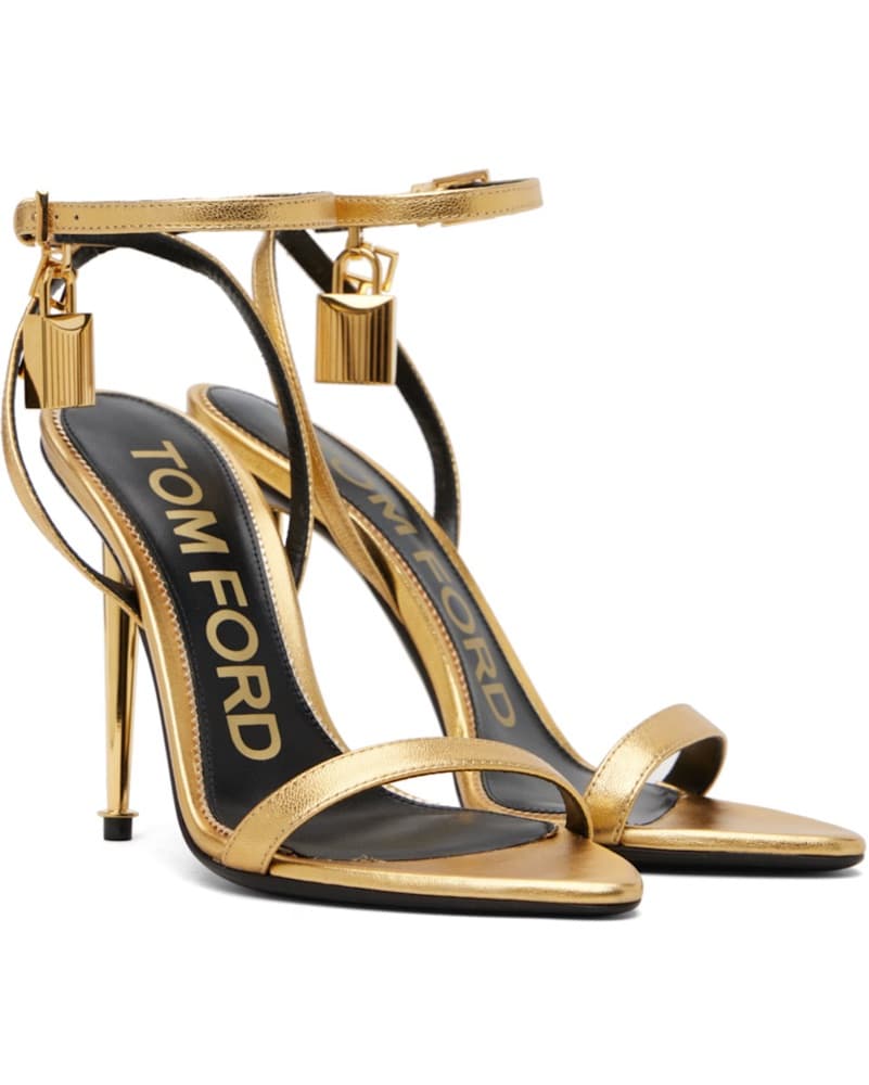 Tom Ford Gold Padlock Heels - Image 6