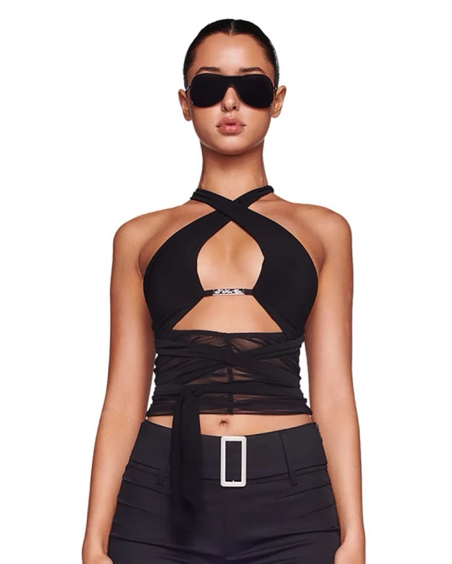 Black Sexy Multi-tie Top - Image 3