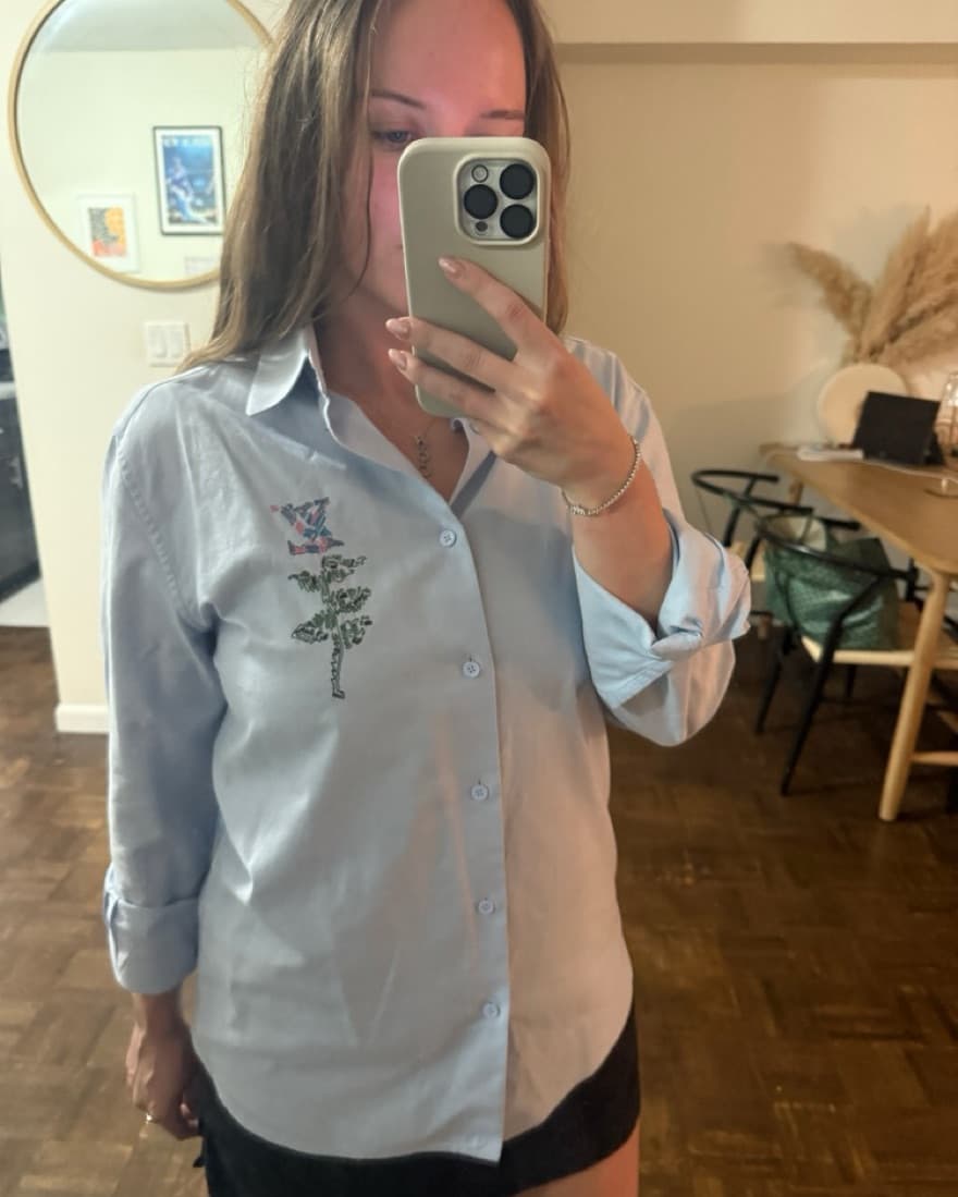 Louis Vuitton - Blue Logo Button Down - Image 3