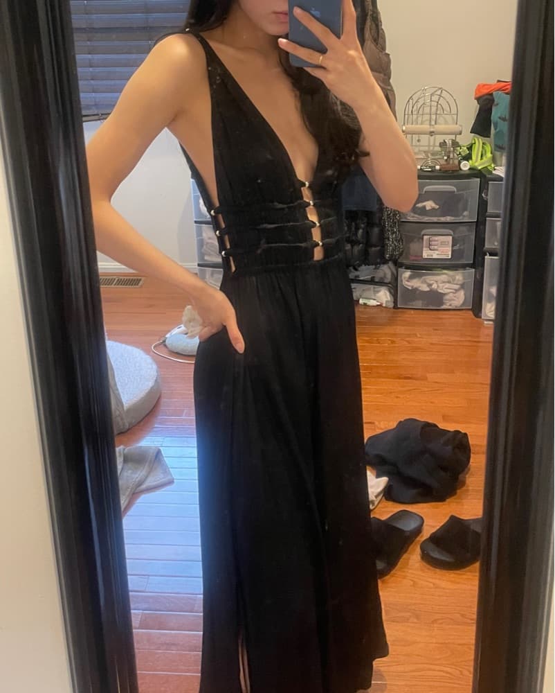 Maje Black Maxi Dress - Image 3