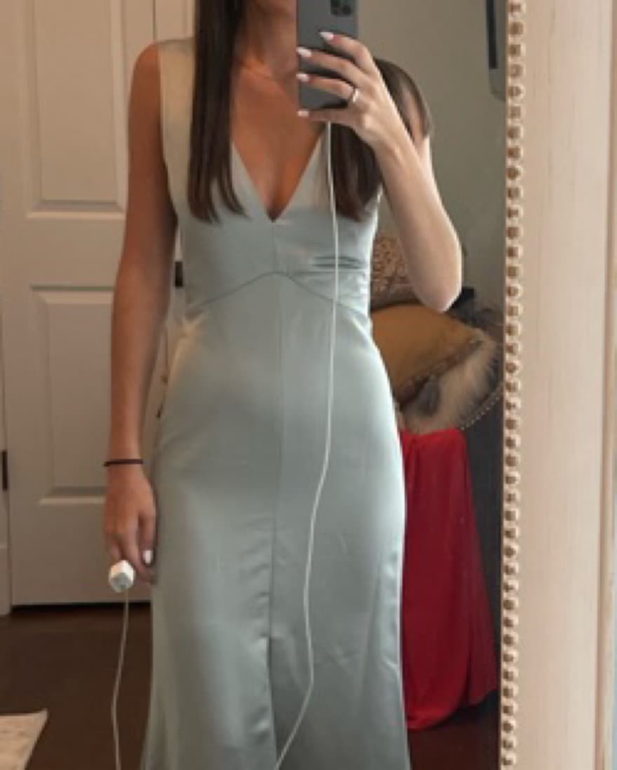 Custom Sage Green Bridesmaid Dress - Image 2