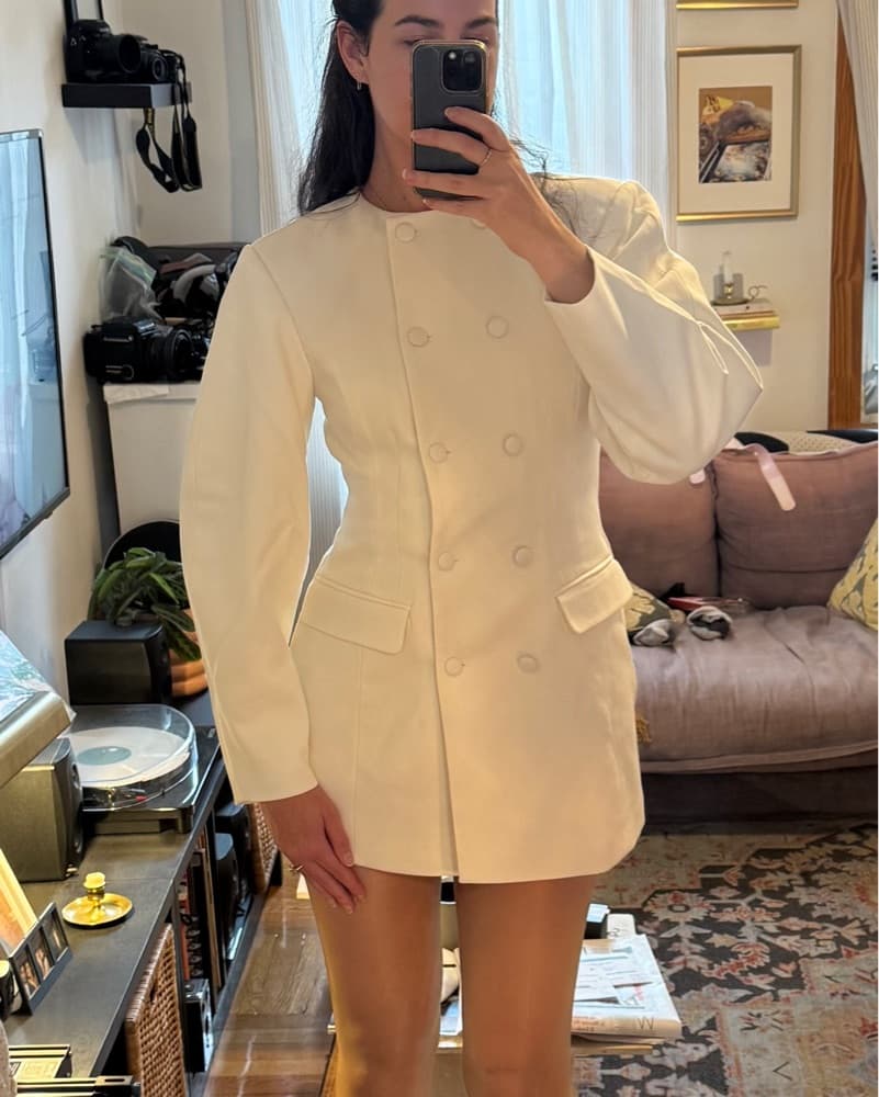 Meshki | Beatrice Blazer Dress - Ivory - Image 1